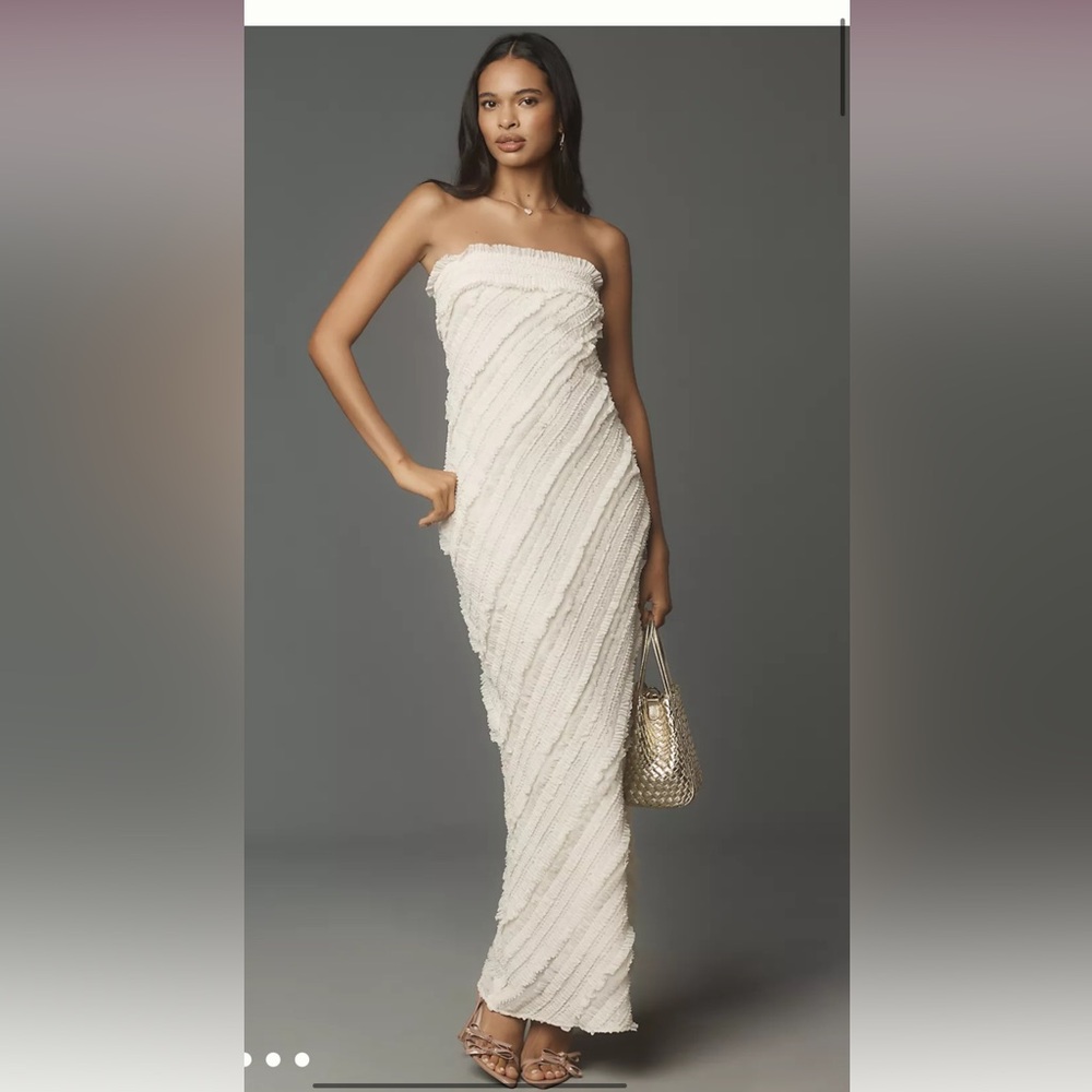 Endless Rose Cream Strapless Midi Dress